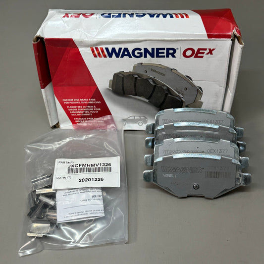 WAGNER OEx Ceramic Disc Brake Pad Set 4 1/2" x 2" Grey OEX1377