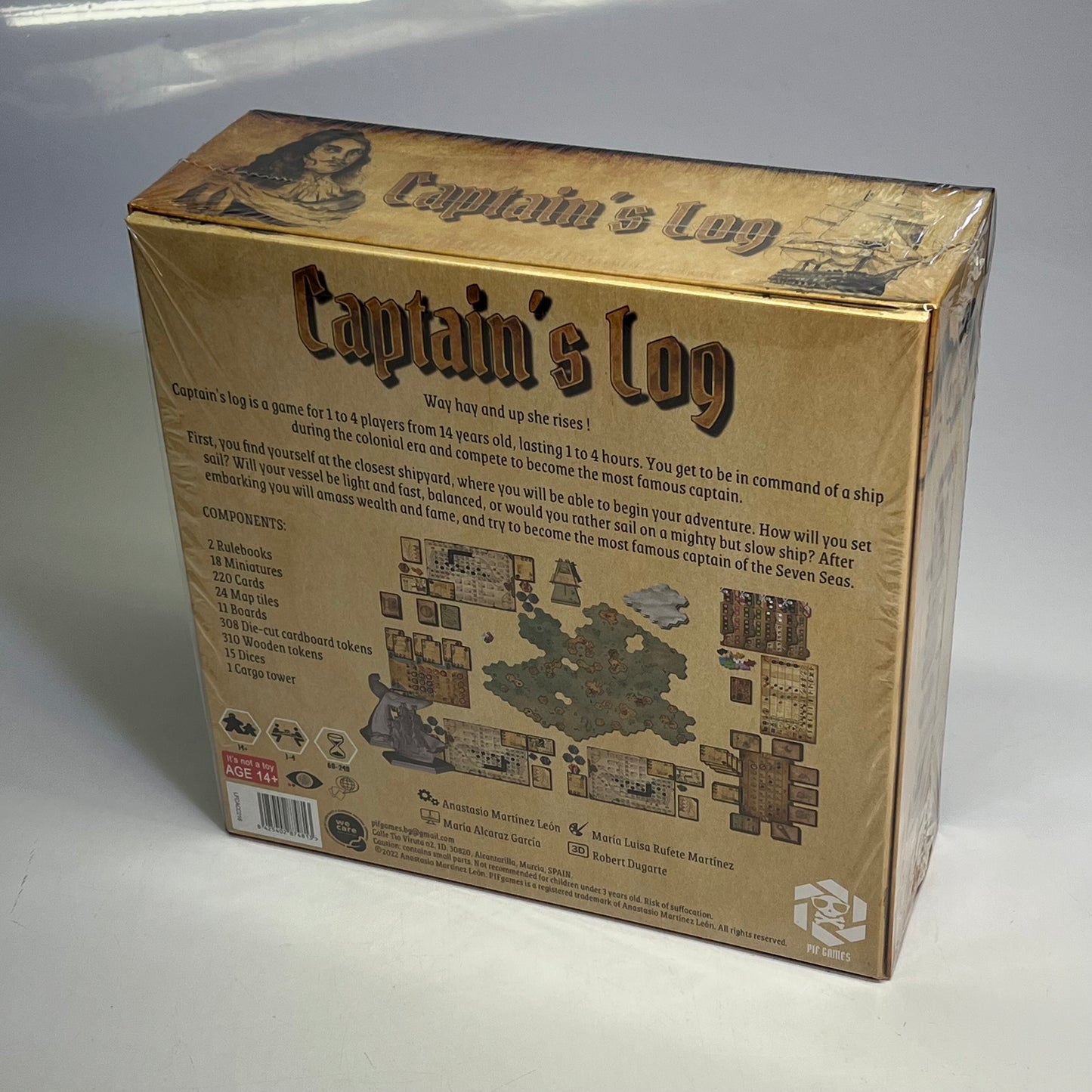 PIF GAMES Colonial Captain's Log Sandbox Board Game For Ages 14+  1-4 Player
