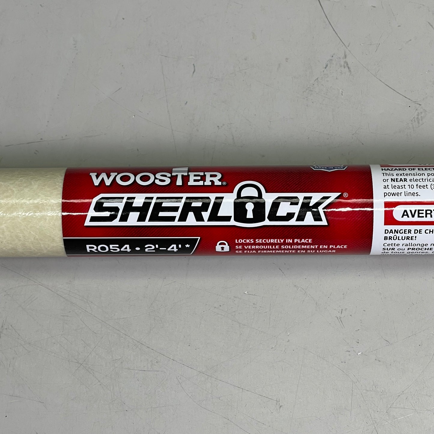 WOOSTER Sherlock Extension Pole Fiberglass Adjusts 6" Parts 2'-4' R054