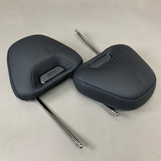 BMW (2 Pack) Leather Head Restraints/ Headrest BMW X3 Black 5210874603905