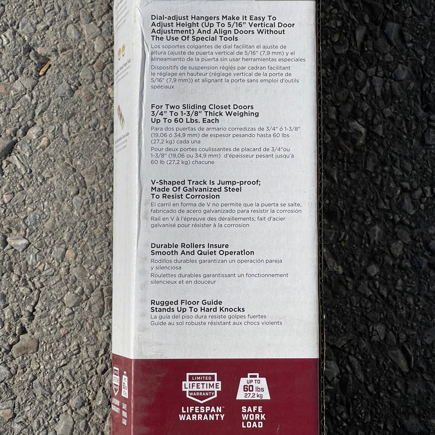 NATIONAL HARDWARE By-Pass Sliding Door Frame Hardware Set 72" N343-087 (AS-IS)