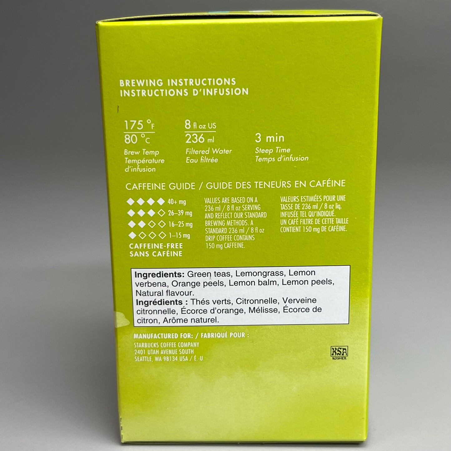 ZA@ STARBUCKS Teavana (16 PACK) 8 Kinds of Assorted Black & Herbal Teas (24 -1.3g bags per Box) BB 03/27 (Damaged)