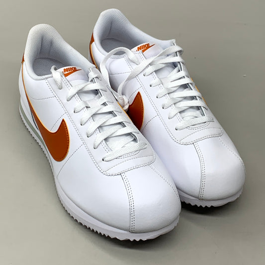 NIKE Cortez White and Campfire Orange 12.5 US/ EUR 47/ UK 1.5 DM4044-102