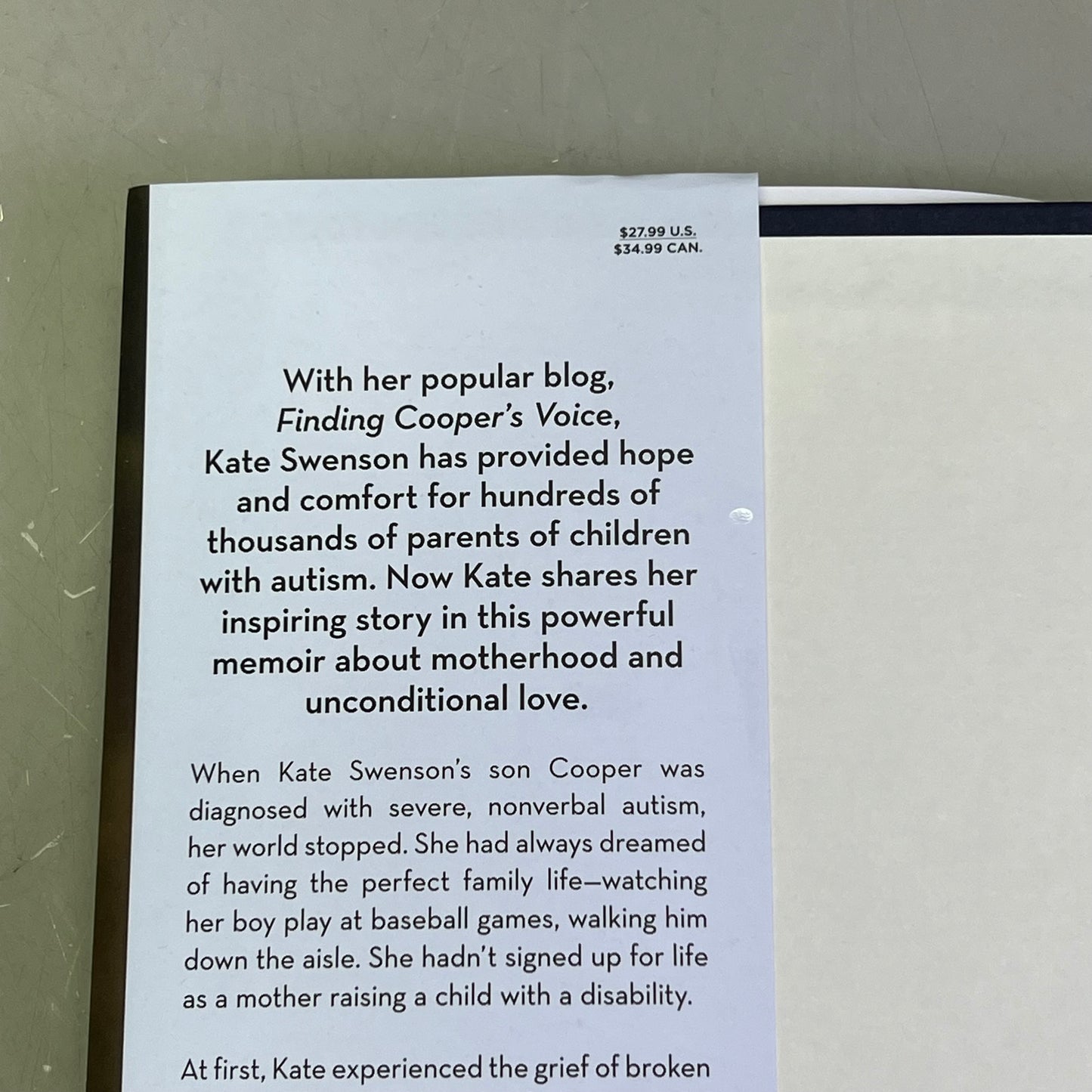 FOREVER BOY A Mother's Memoir Of Autism & Finding Joy By Kate Swenson Hardcover