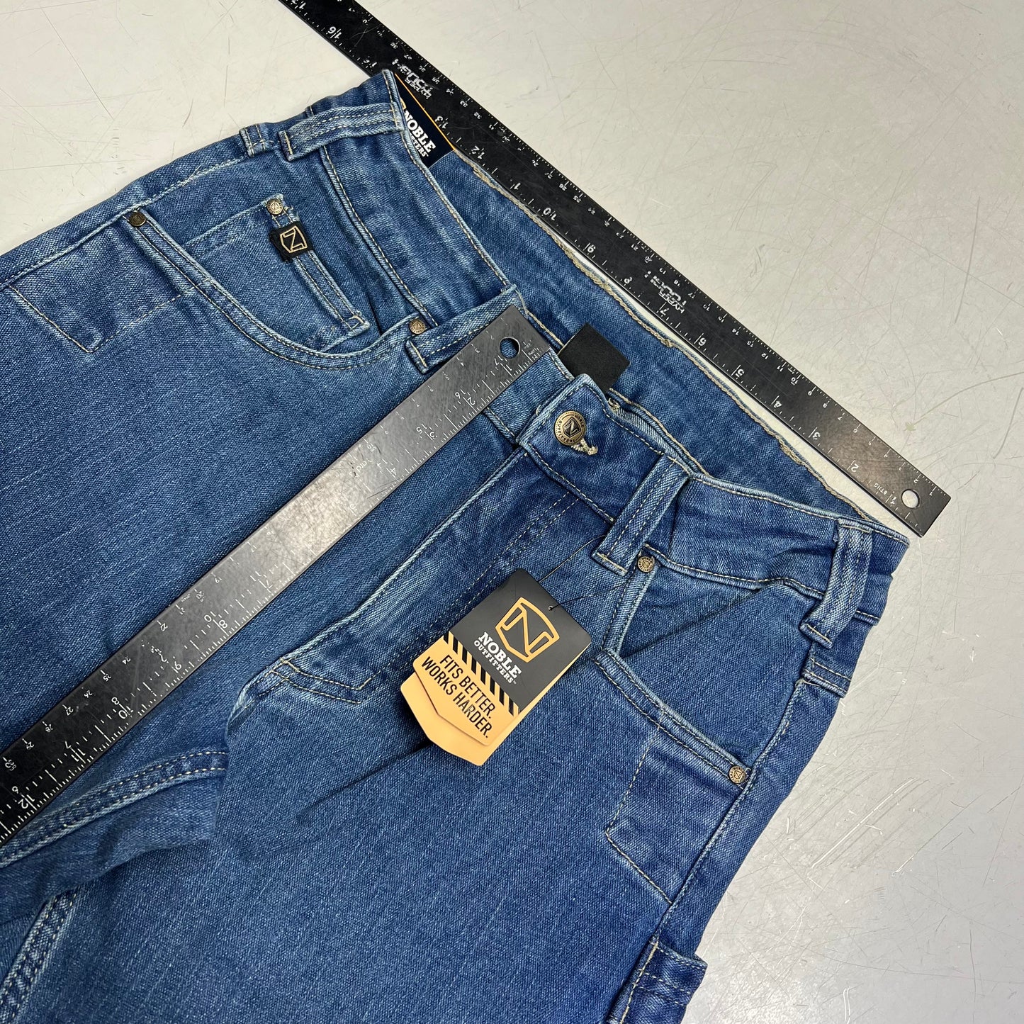 NOBLE OUTFITTERS Flex Denim Carpenter Jean Men's Sz 30x34 Stonewash 18457