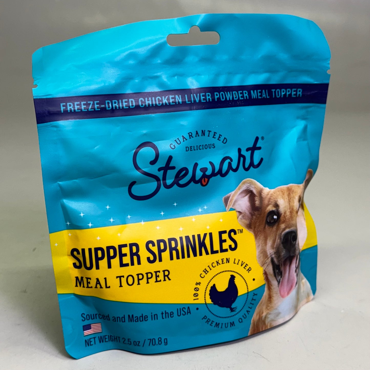 STEWART (12 PACK) Supper Sprinkles Chicken Liver Meal Topper 2.5 oz BB 09/25