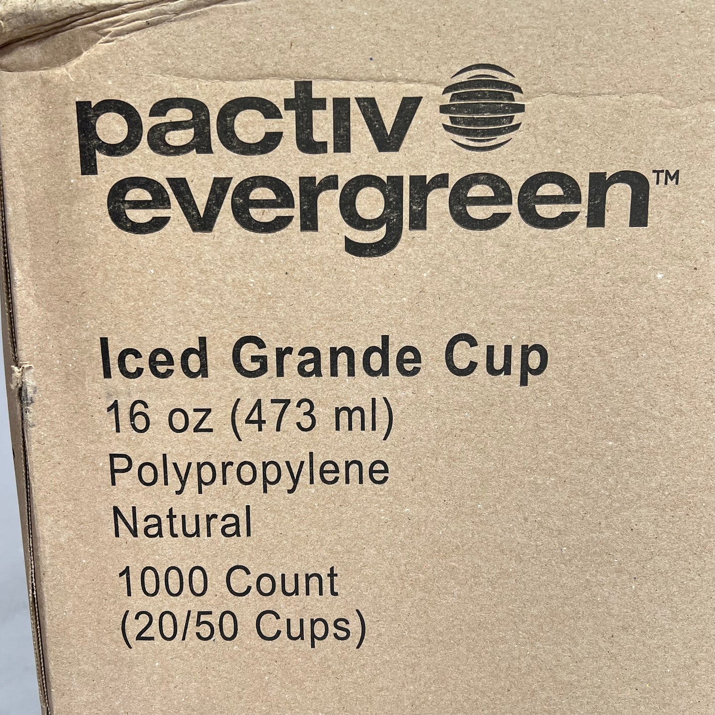 ZA@ PACTIV EVERGREEN (1000 PACK) Iced Grande Starbucks Cup 16oz Clear 11153354
