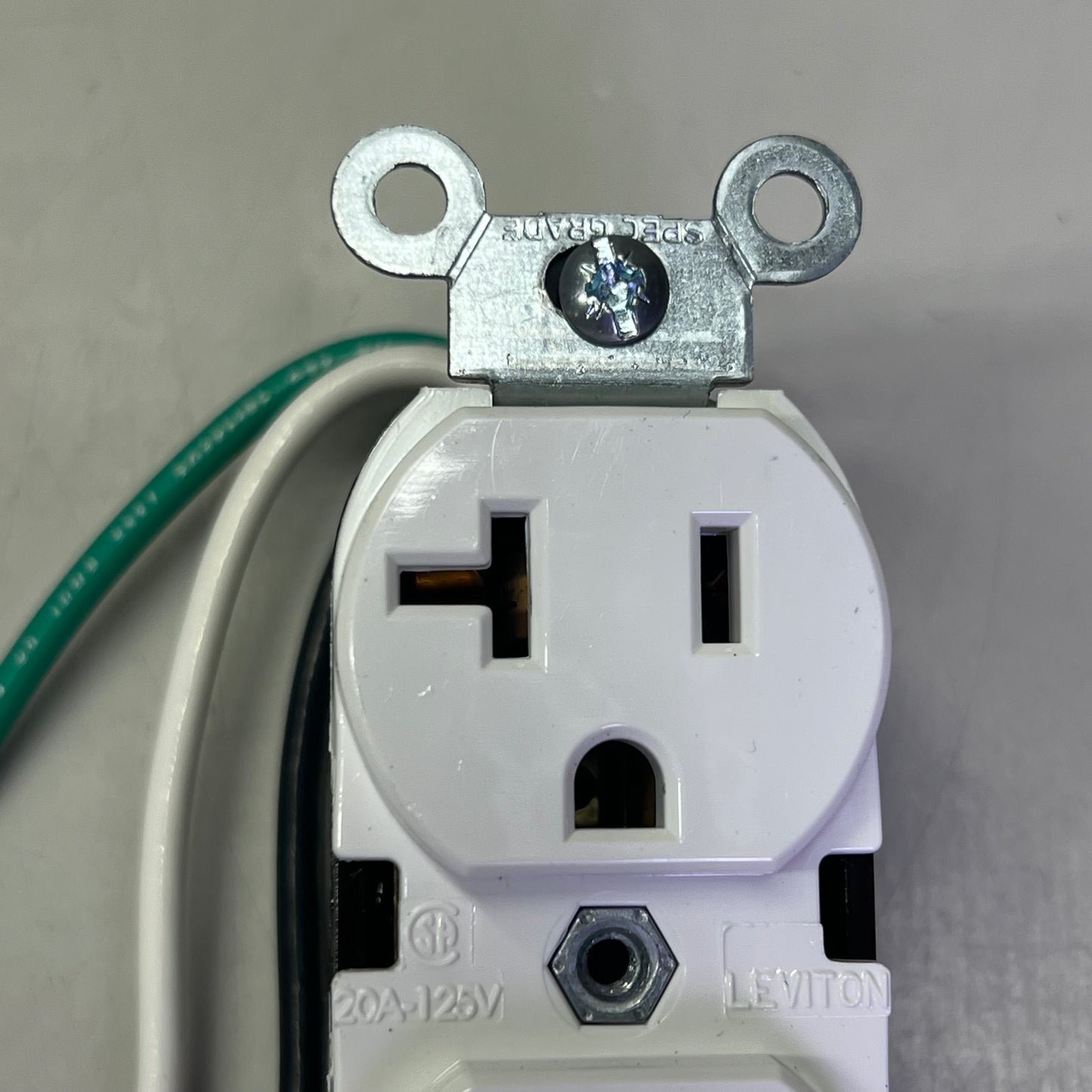 LEVITON (2 PACK) Duplex Receptacle/Outlet Industrial Grade 20 Amp White 5362-LW