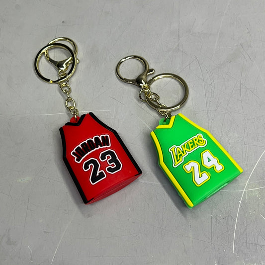 MICHAEL JORDAN & KOBE BRYANT (12 Pieces,2 types) BasketBall Jersey Assortment Keychain Options May Vary