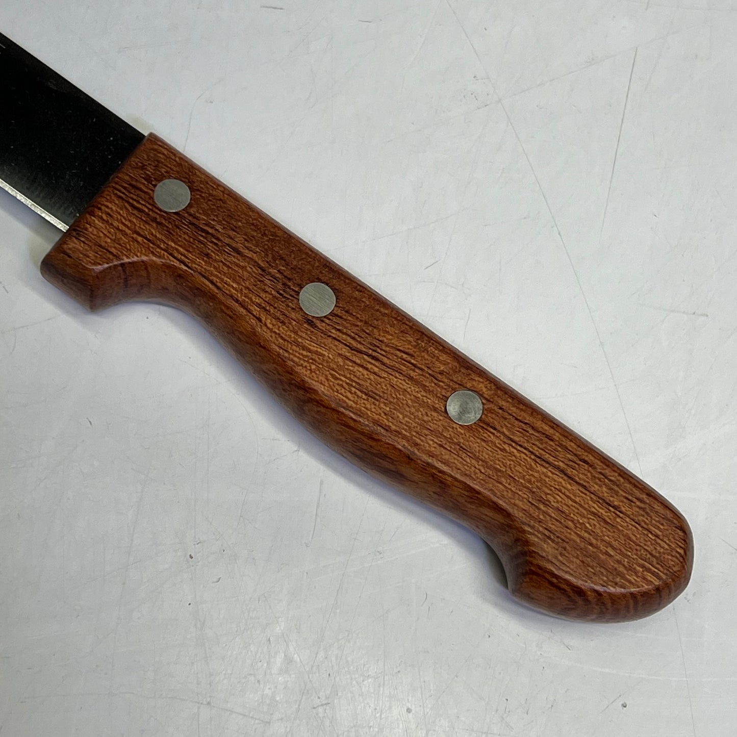 GREBAN Professional Grade SS Loin Slicer W/ Wood Handle 14" Blade Brown 156399