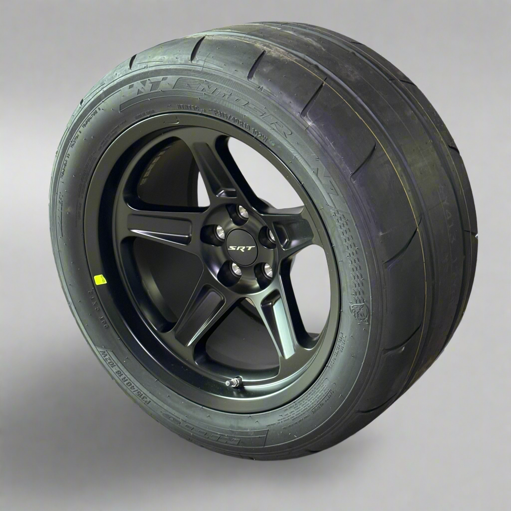 SRT (SET OF 4) Dodge Challenger SRT Demon Wheels & Tires Sz P315/40R18 102W, DOT 3M53917 Black