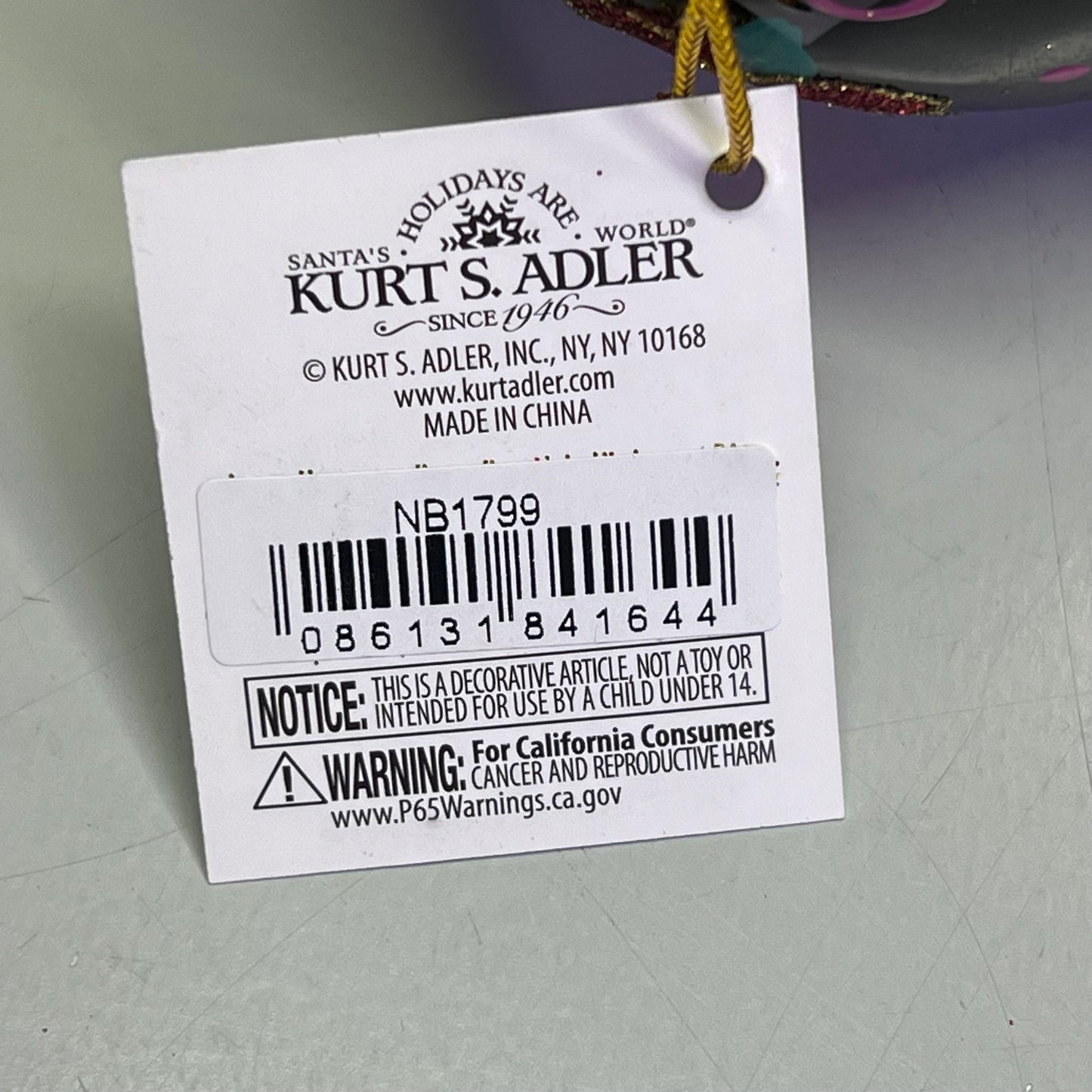 KURT S ADLER (3 PACK) Noble Gems Glass Sugar Skull Ornaments  3.5" Multicolor