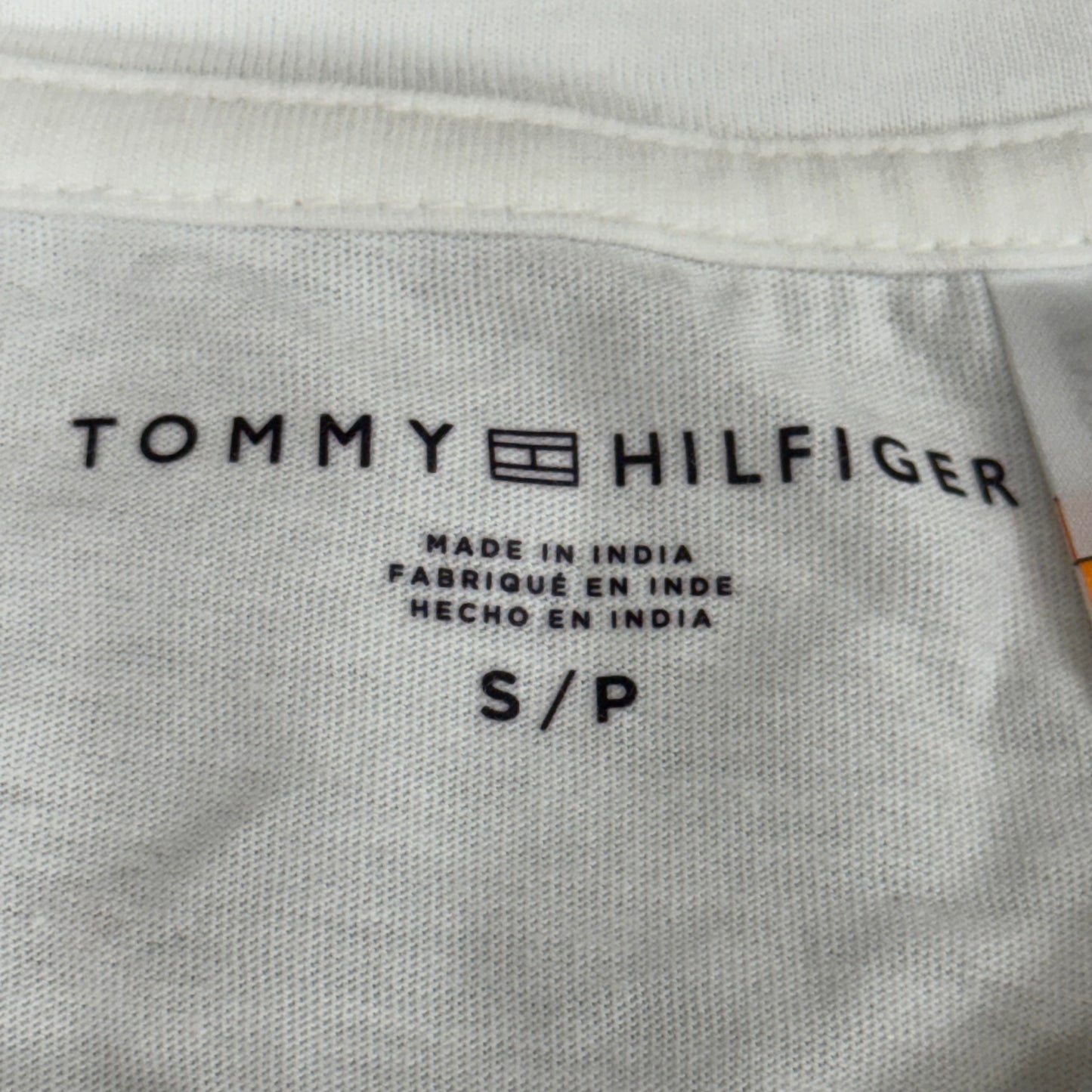 TOMMY HILFIGER Adaptive Short Sleeve Magnet Button T-Shirt White Women's SZ S/P Signature (New Other)