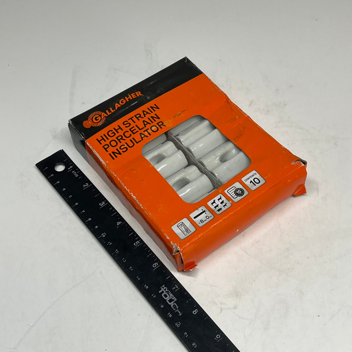 GALLAGHER (10 PACK) Porcelain High Strain Fire Resistant Insulator White G69203