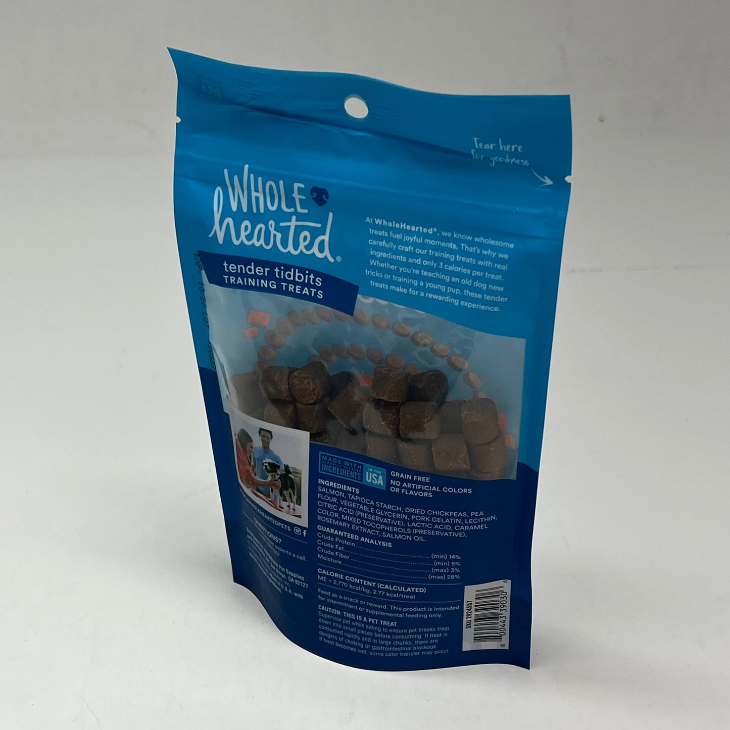 ZA@ WHOLE HEARTED (3 PACK) Tender Tidbits Train Treats for Dogs Salmon Flavor 6oz