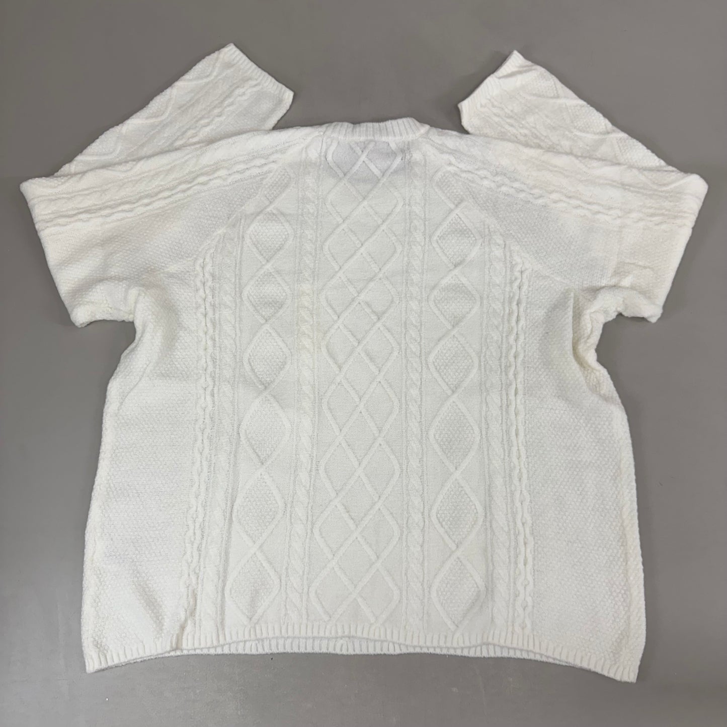 VINCE CAMUTO Cable Knit Sweater Women's Sz-XXL Antique White SC2895