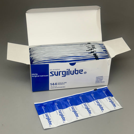 SURGILUBE (144 PACK) Sterile Surgical Lubricating 5g Foil Packs BB: 05/2027