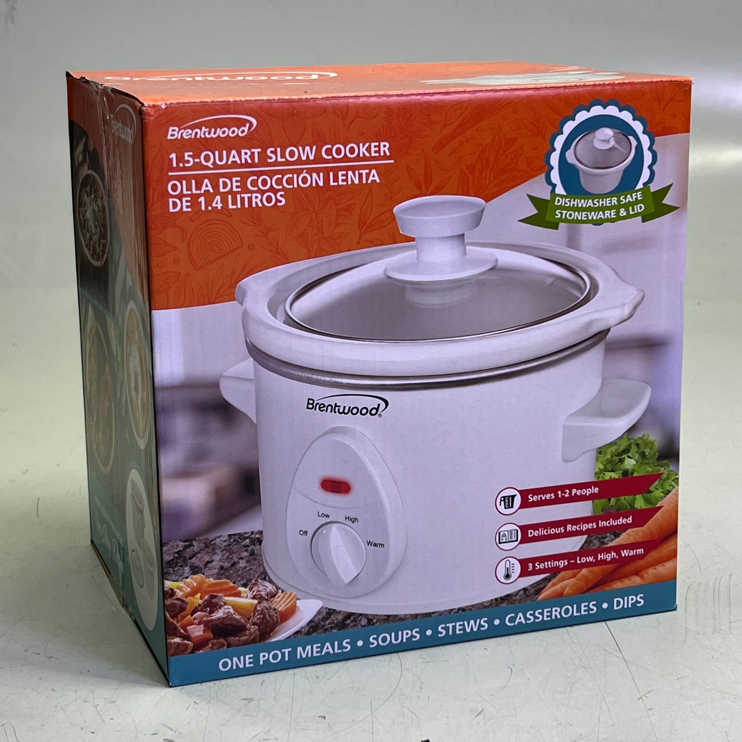 BRENTWOOD 1.5 Quart Slow Cooker SC-115W