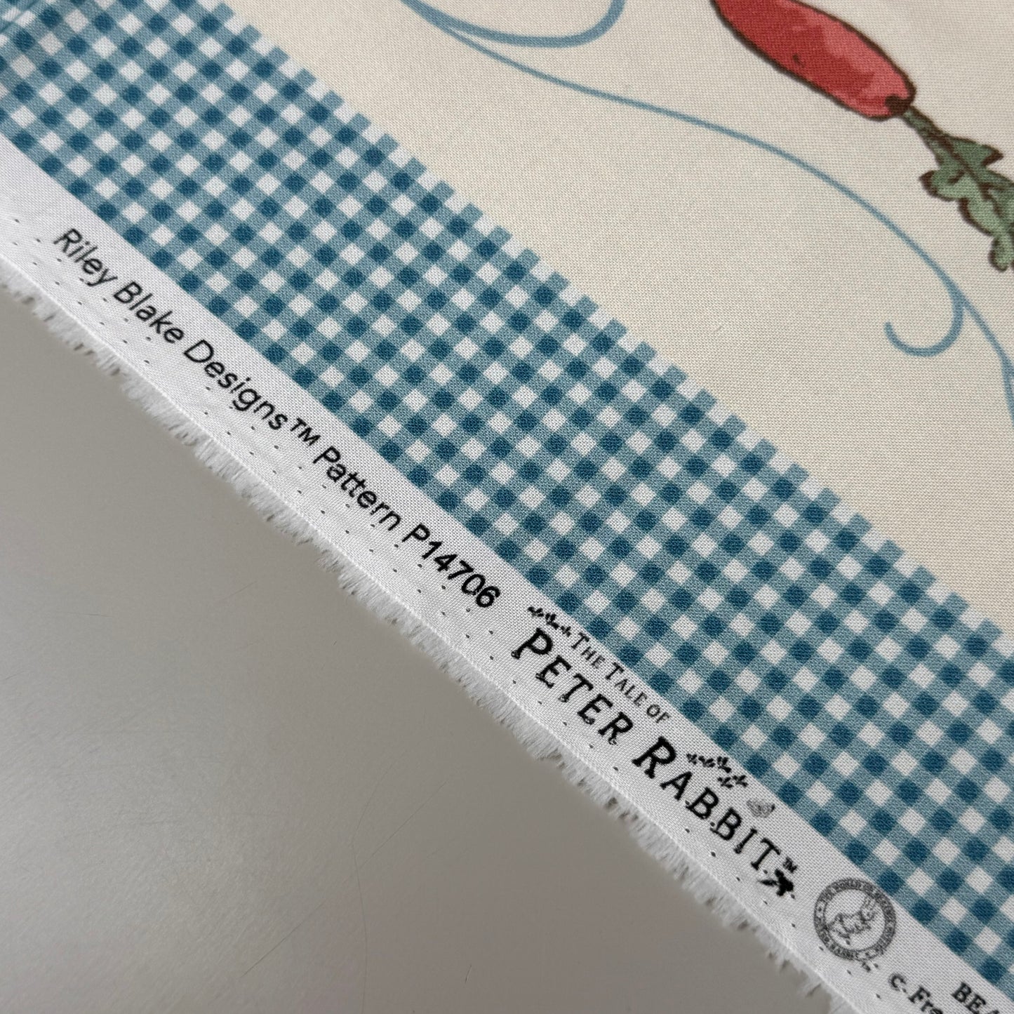 RILEY BLAKE DESIGN The Tale of Peter Rabbit Fabric 6 Cuts of 1 Yd Blue 1Yd14700B