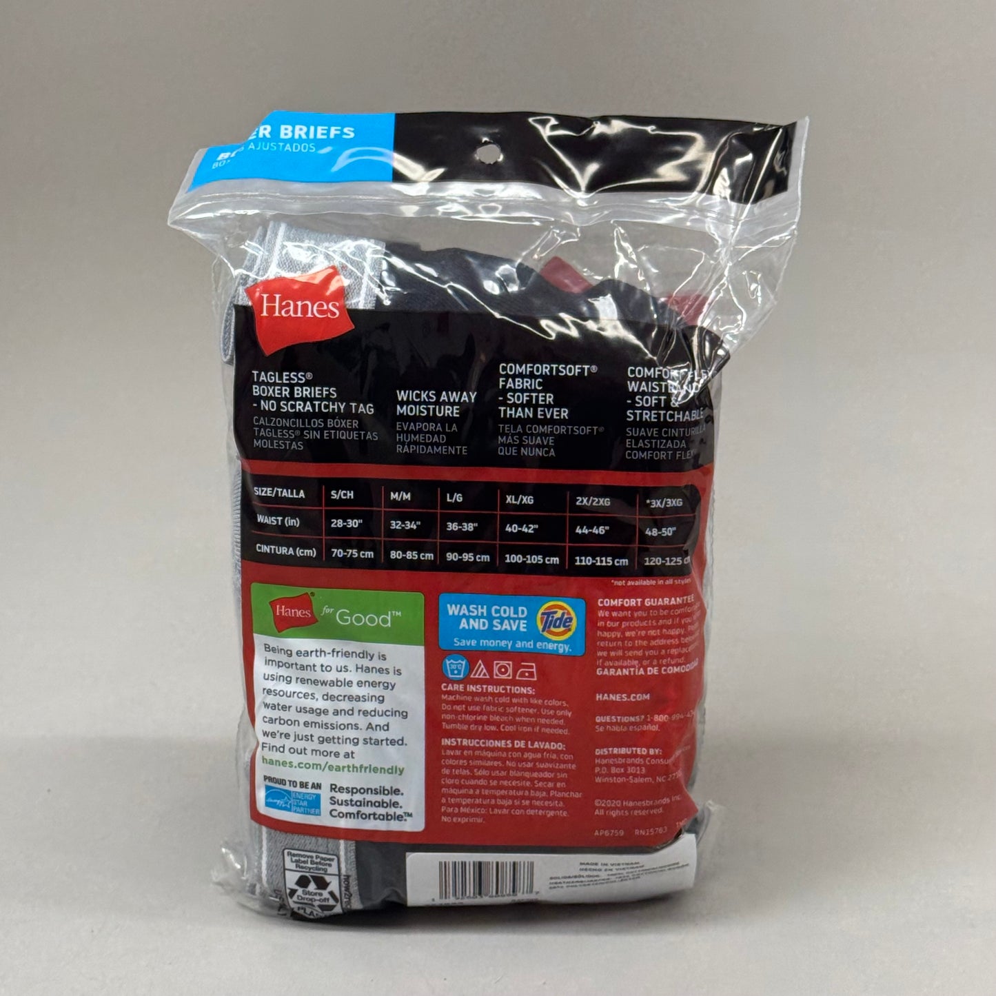 HANES (3 PACK!) Men's Cool Comfort Boxer Briefs Sz S/P 28-30" Black/Grey 2349A3