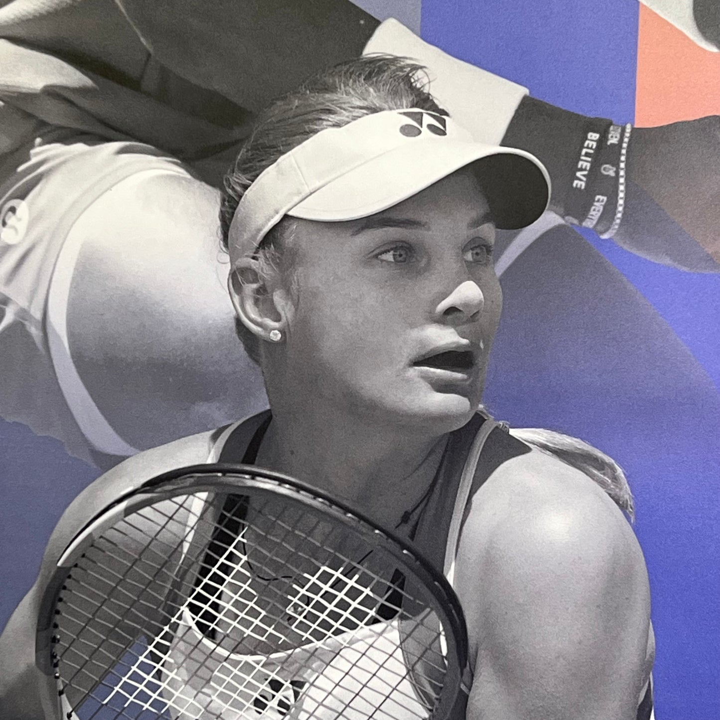 YONEX Hangable Percept Long Vinyl Banner Tiafoe & Yastremska 24"w x 6'