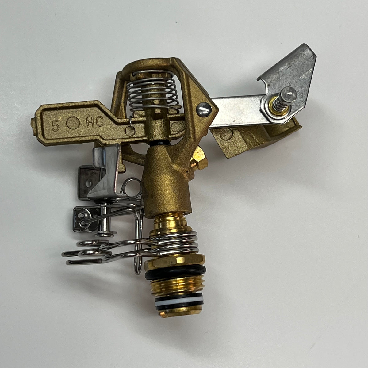ORBIT Brass Impact Sprinkler On Triod Base 1/2" Sprays Up To 90' Black 58308