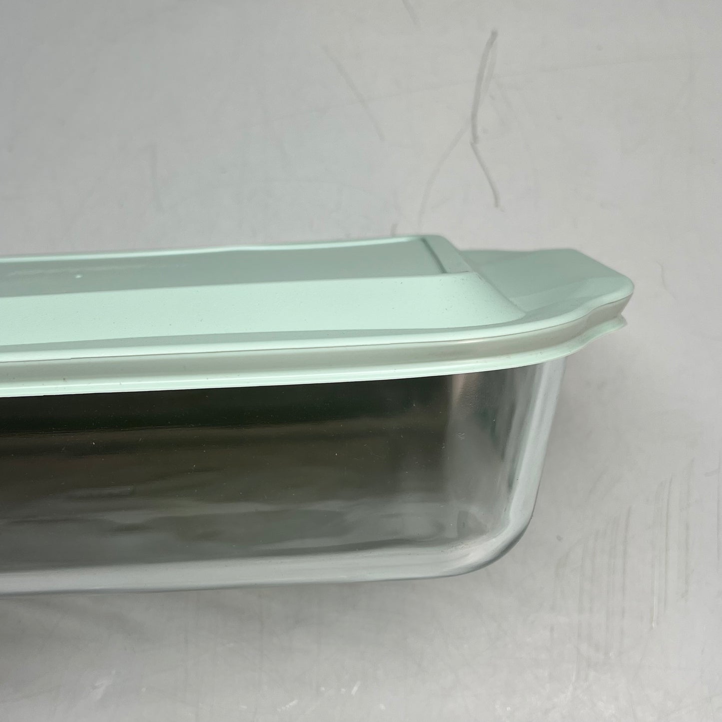 ZA@ PYREX (6 PIECE SET) Glass Baking Dish Set W/ Lids 5 Qt, 2.6 Qt & 3.1 Qt Clear/|Sage 1135014