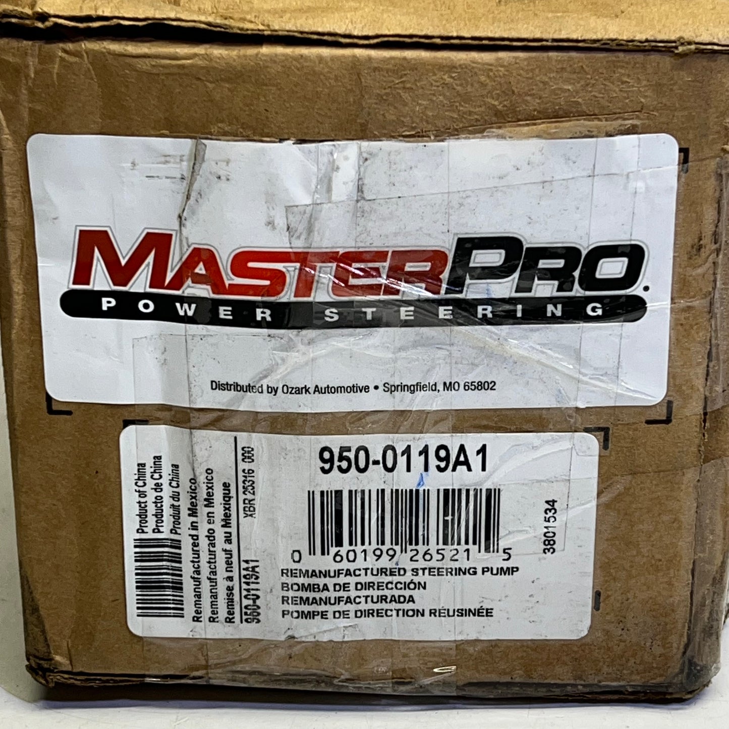 MASTER PRO Power Steering Pump Remanufactured Oe-quality  Black 950-0119A1