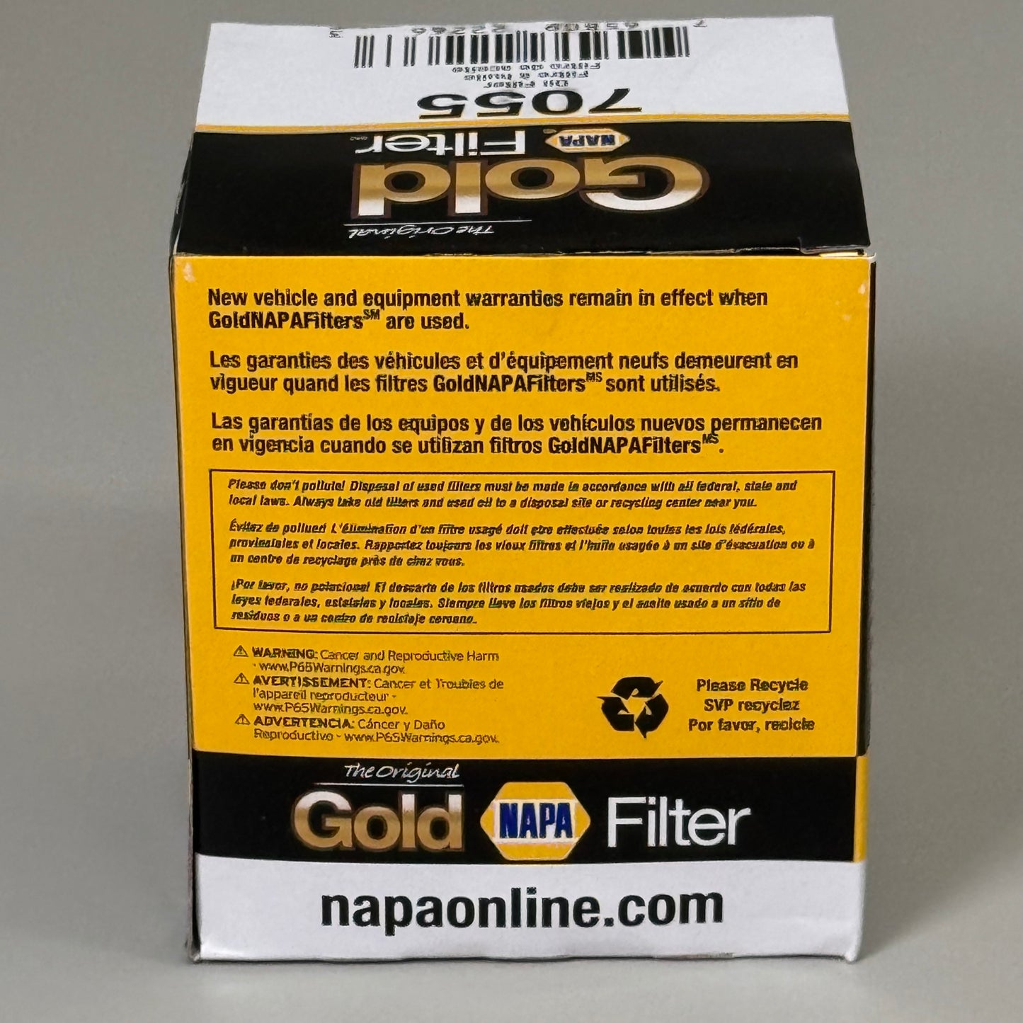 NAPA (2 PACK) The Original Gold Oil Filter Enhanced Cellulose for Subaru 7055