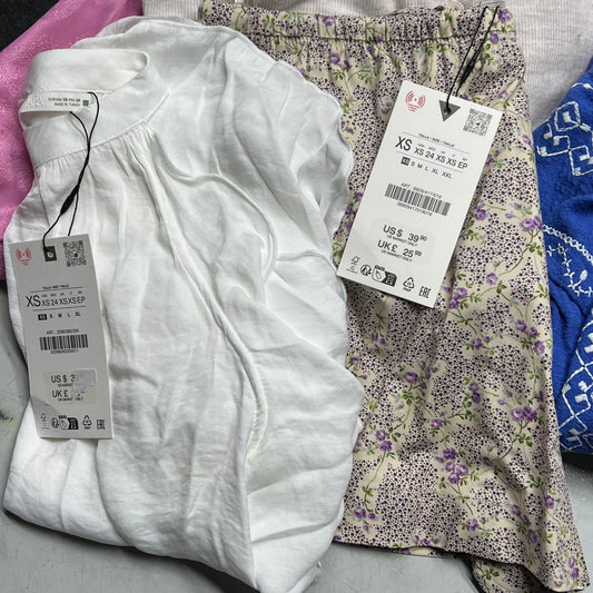 ZA@ ZARA Lot of Assorted Clothing Jacket/Coat, Bottoms & Blouses Women's Sz XS