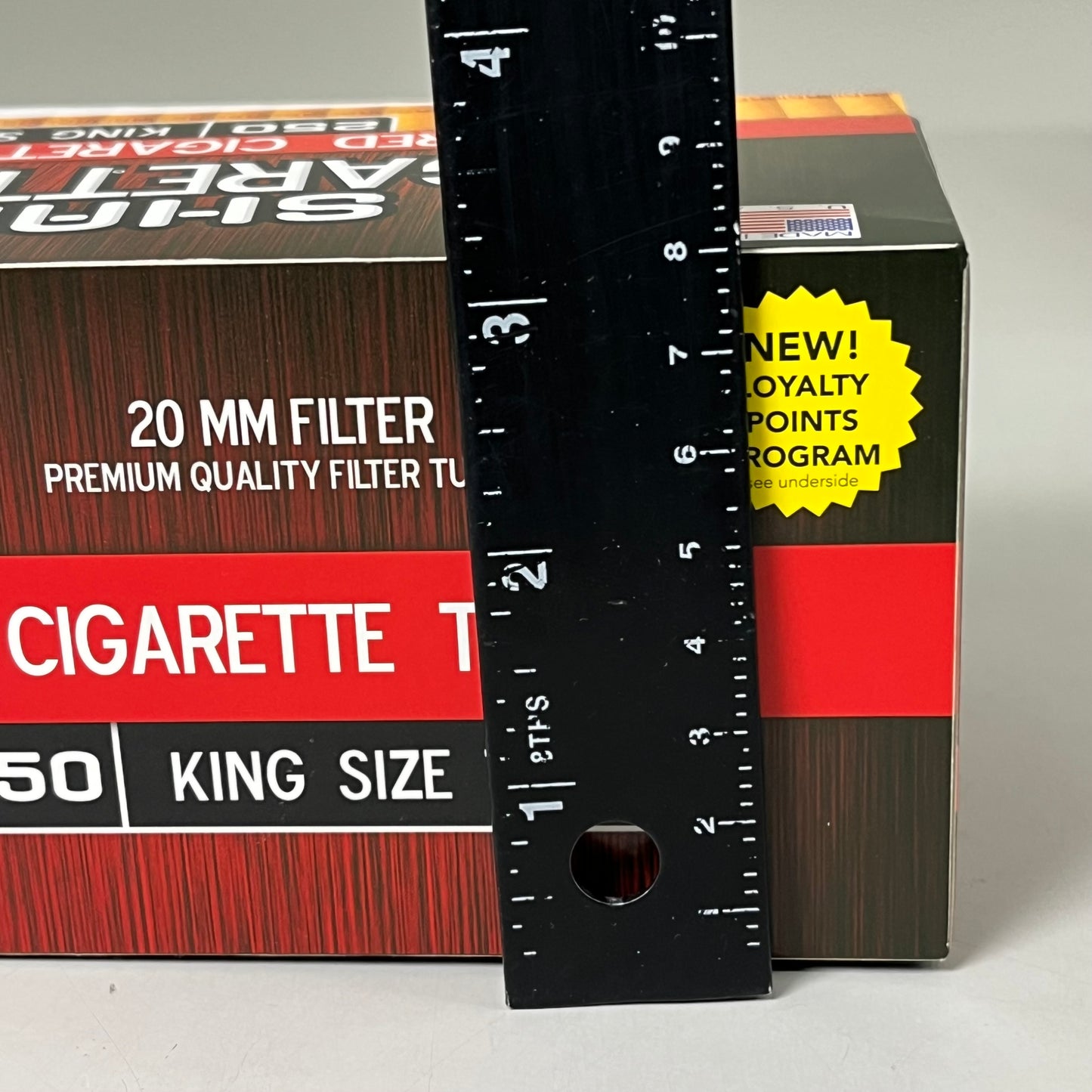 SHARGIO 100mm 250 Ct. (4 Pack) Red Cigarette Filter Tubes King Size