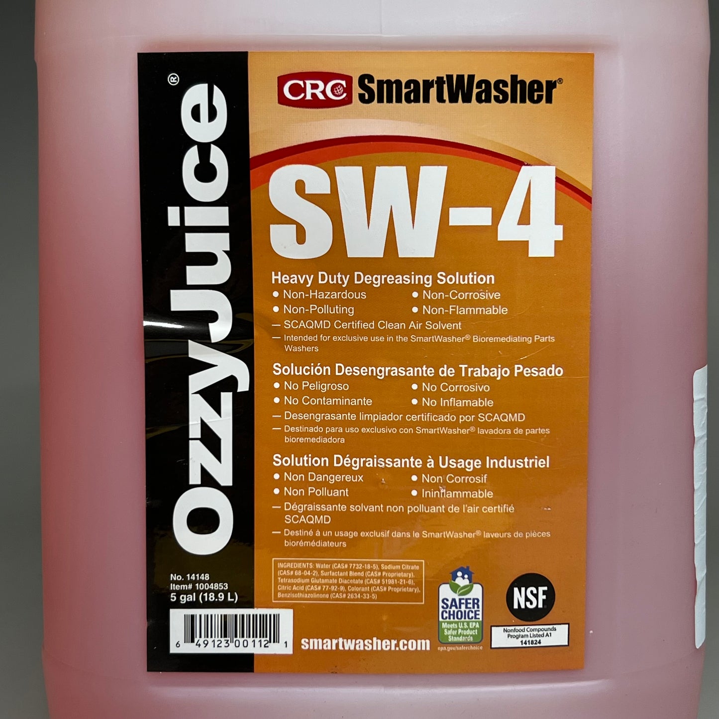 CRC SMARTWASHER BioRemediating Parts Washing System Model 23  w/ Ozzy Juice SW-4