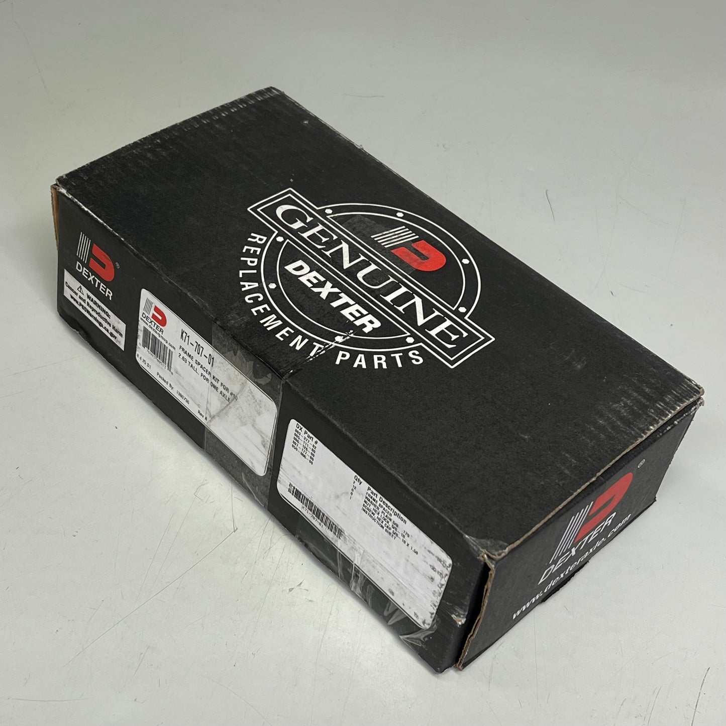 DEXTER Frame Spacer Kit W/ Hardware For #10 2.63" Tall For One Axle K71-707-01