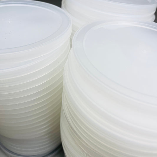 ZA@ IPL Plastic 4” Lid Natural Clear Pallet of 8 Cases (1,500 lids per case)