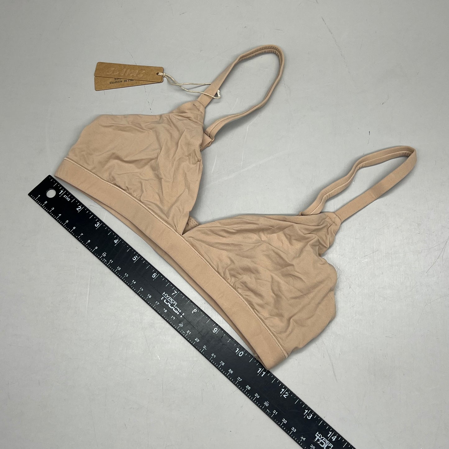 SKIMS Fits Everybody 2-Ply Max-Stretch Triangle Bralette Women's Sz S Clay