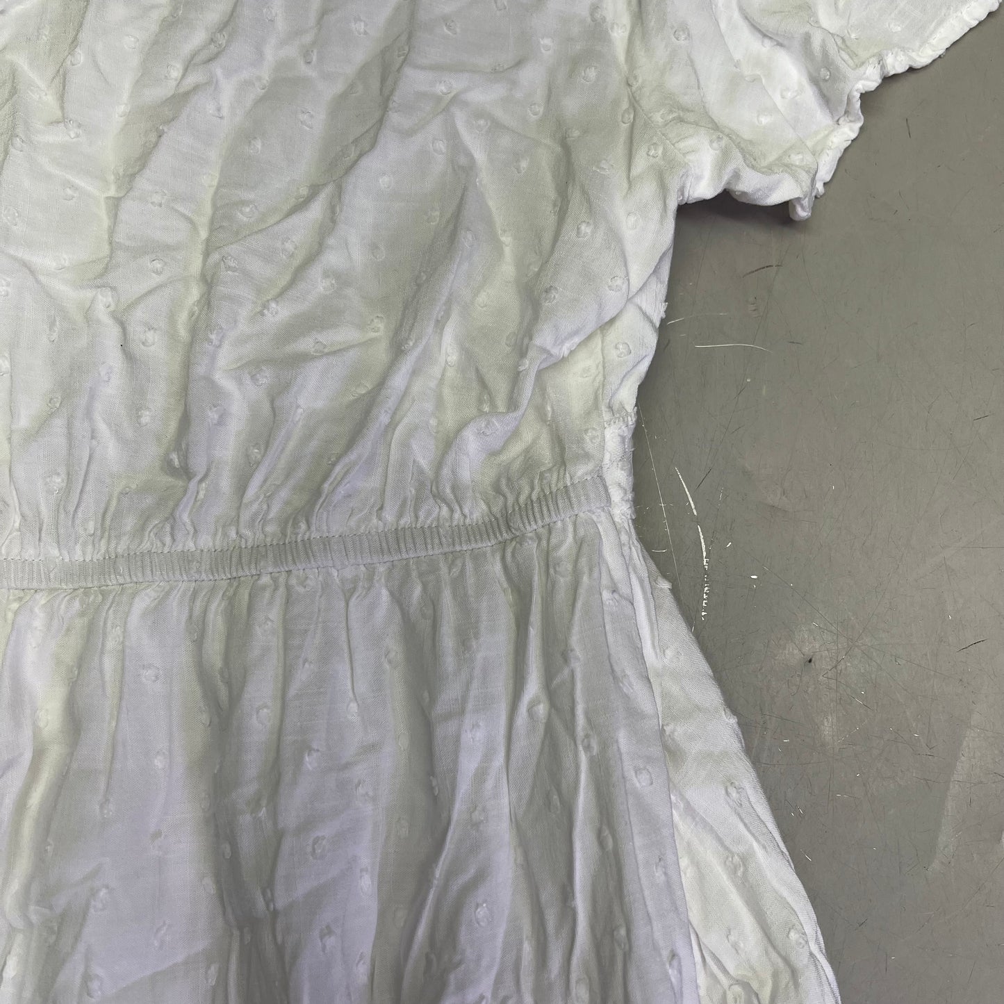 KNOX ROSE Lightweight Short Sleeve Maxi Dress  Women's Sz L White (Pre-Owned)