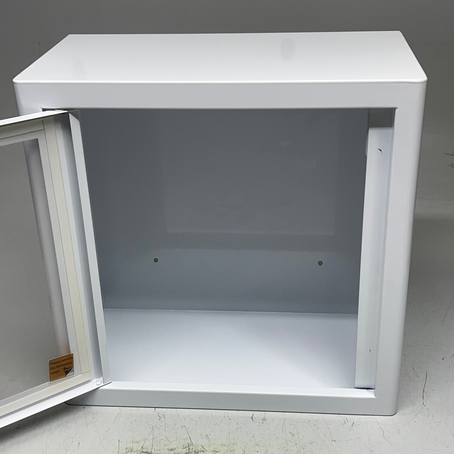 ARKY Indoor Surface Mounted AED Cabinet W/ Alarm 15"x15"x8" White 60112