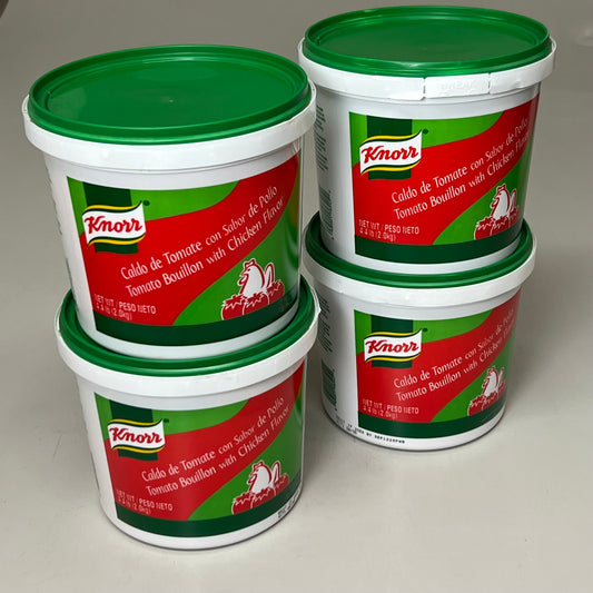 ZA@ KNORR (4 Pack) Tomato Bouillon With Chicken Flavor 4.4Lbs BB 09/25 (New)