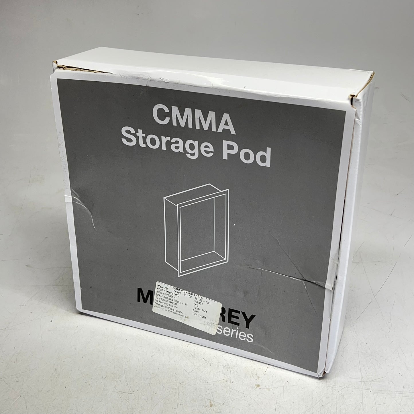 SAMUEL MULLER Solid Surface Storage Pod & Corner Shelve Kit Carrara SMSSP1414