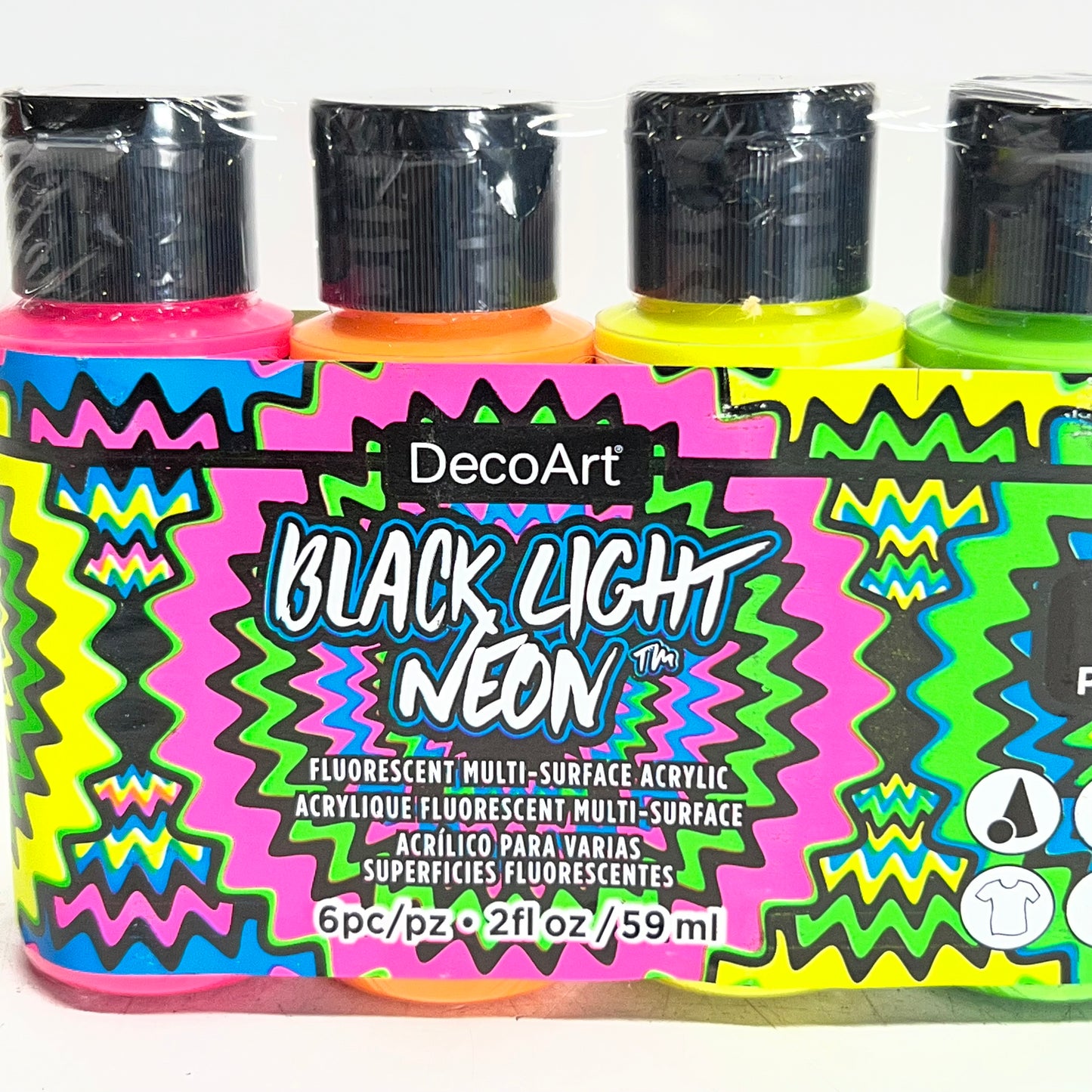 DECOART (6 PACK) Black Light Neon 2 fl oz.