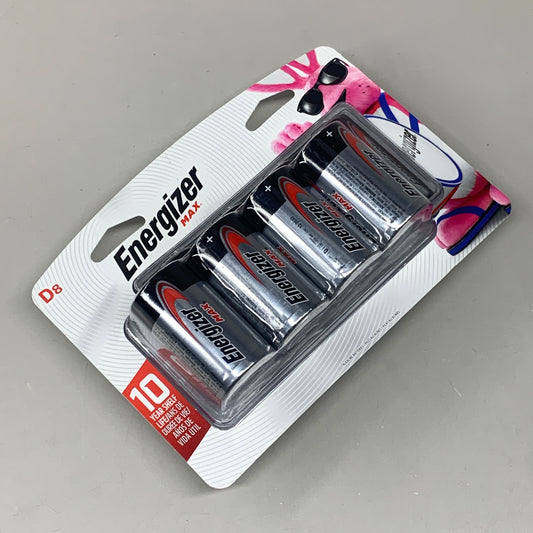 ENERGIZER MAX D Cell Alkaline Batteries 8 Pack E95BP-8H