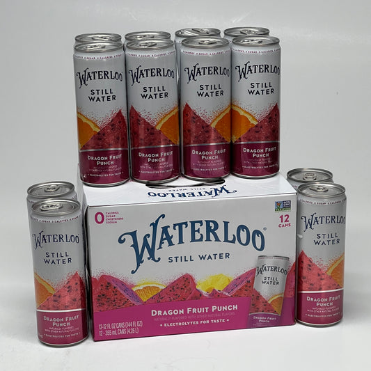ZA@ WATERLOO (24 PACK) Dragonfruit Punch Still Water 12 fl oz. BB 02/27