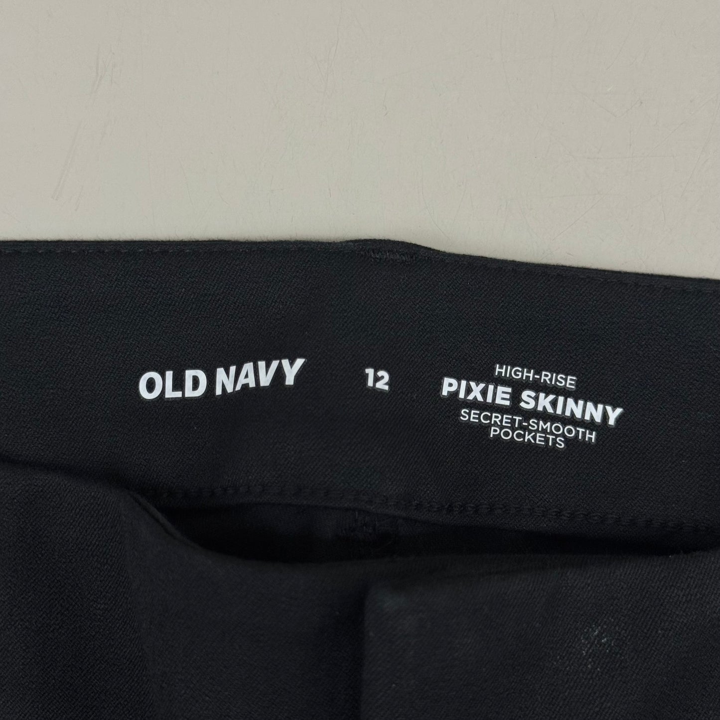 OLD NAVY High Waisted Pixie Skinny Ankle Pants Women's Sz 12 Black 3139011958