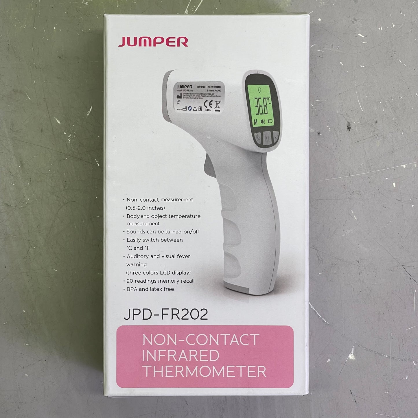 JUMPER Non-Contact Infrared Thermometer For Humans & Objects *USA SELLER* JPD-FR202