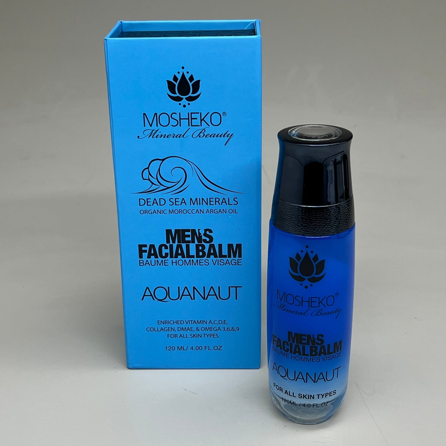 ZA@ MOSHEKO Facial Balm Dead Sea Minerals Aquanaut Men's 4fl oz BB 24 Months After Opening A