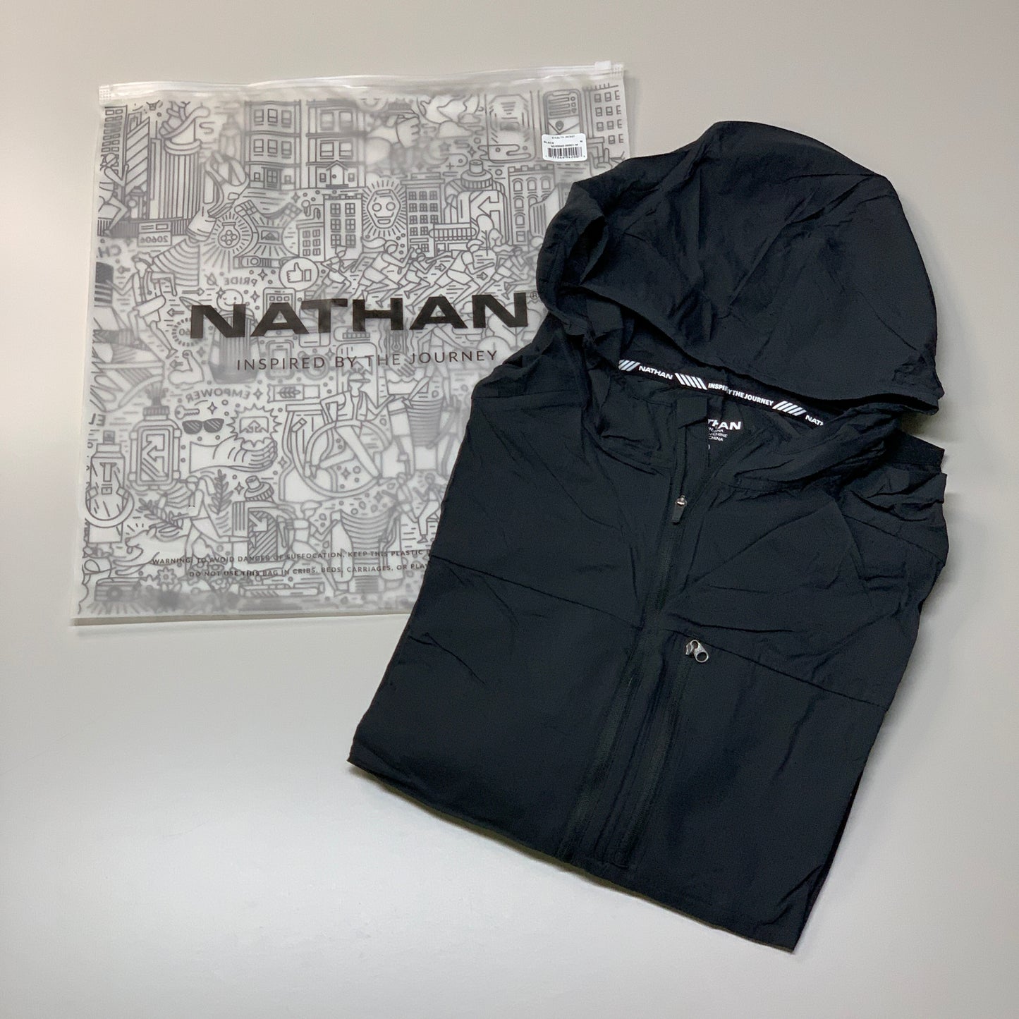 NATHAN Stealth Jacket W/ Hood Men's Black Size M NS90060-00001-M