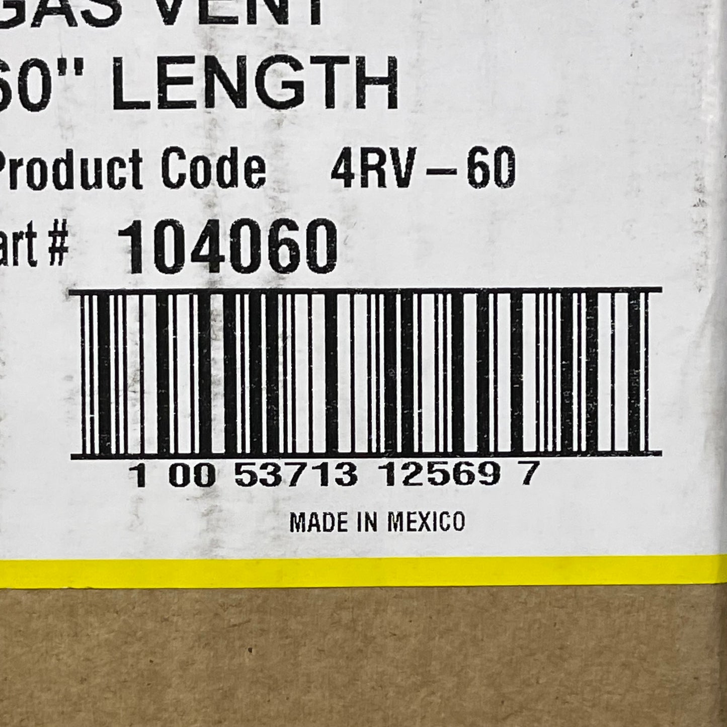 SELKIRK (6-Pack) Duravent Locktab Double Wall Round Gas Pipe 4" Dia x 5' L Steel 4RV5