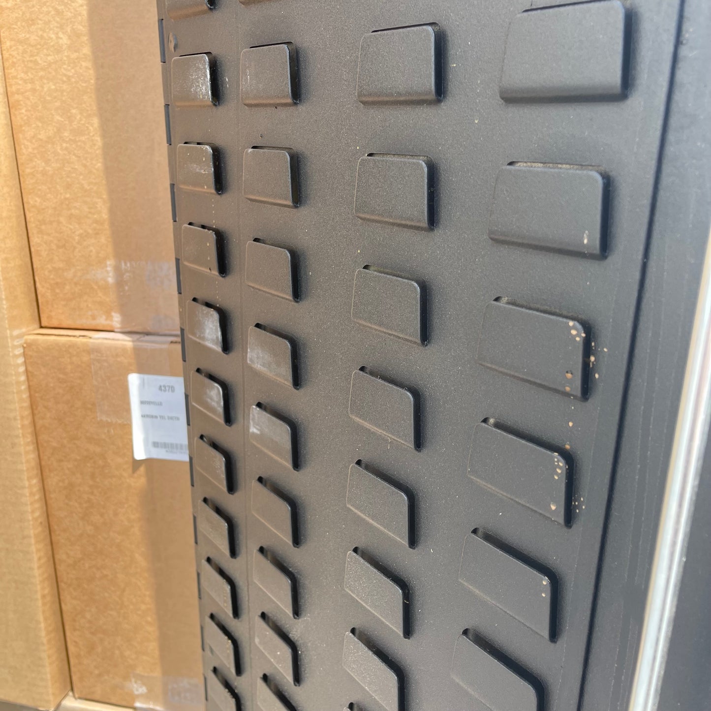 JAMCO Steel Storage Cabinet W/ 122 Yellow Bins 78" x 36" x 24" Dark Grey DF236BL