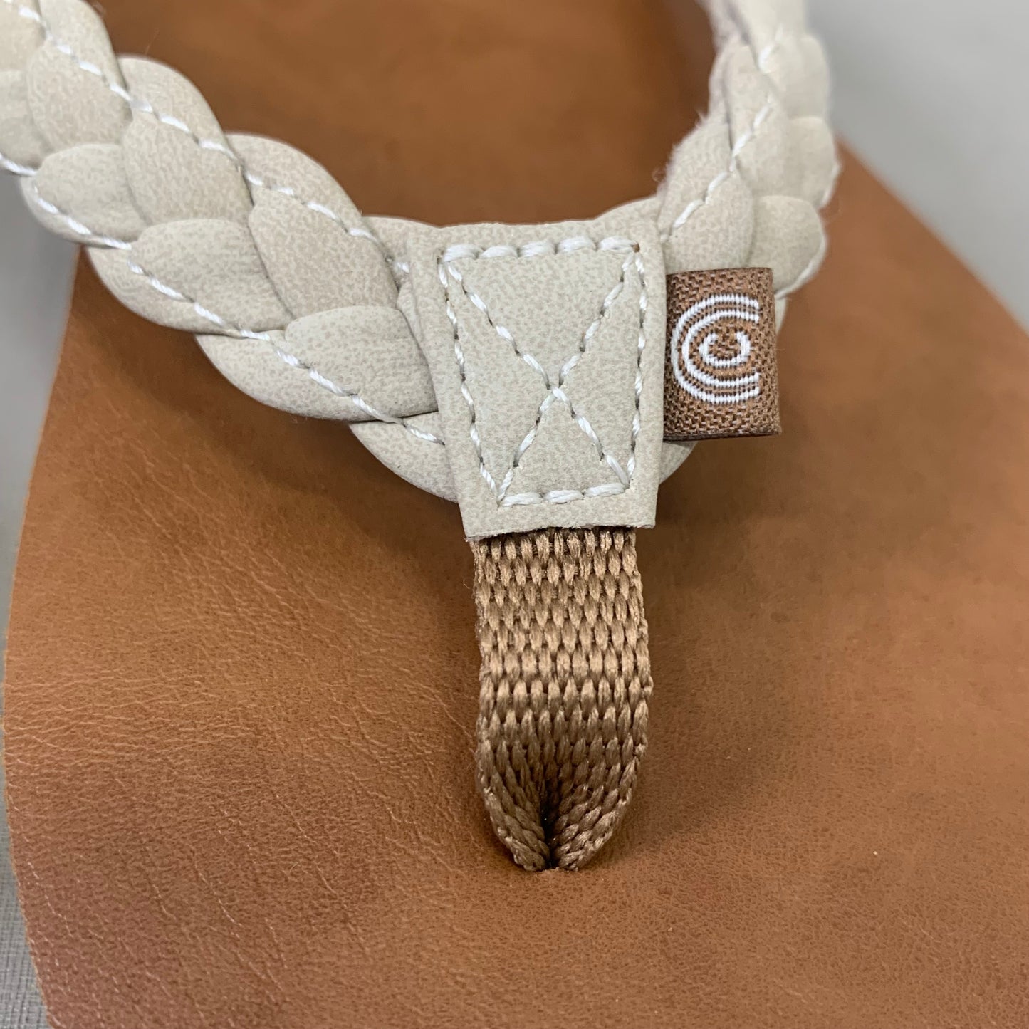 COBIAN Braided Pacifica Sandals Women's SZ 6, EU 35.5 Cream BBP23-110-6