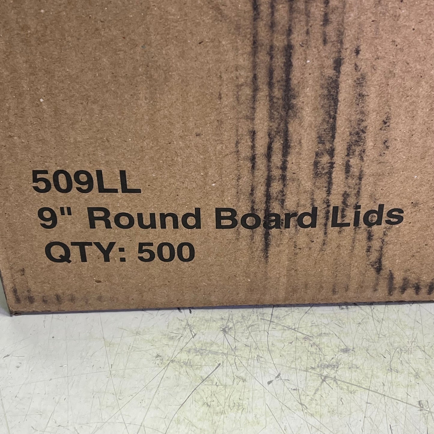 ZA@ WESTERN PLASTICS (500 PACK) Round Board Lids 9" Dia Silver/White 509LL